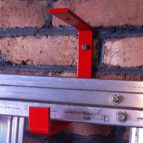 metal bracket for ladder rack|heavy duty ladder storage brackets.